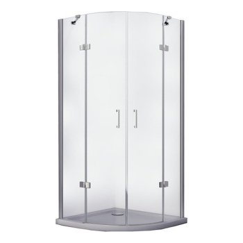 Душевая кабина Besco Viva, полукруглая, распашные двери, 90×90×195 см, хромированный профиль